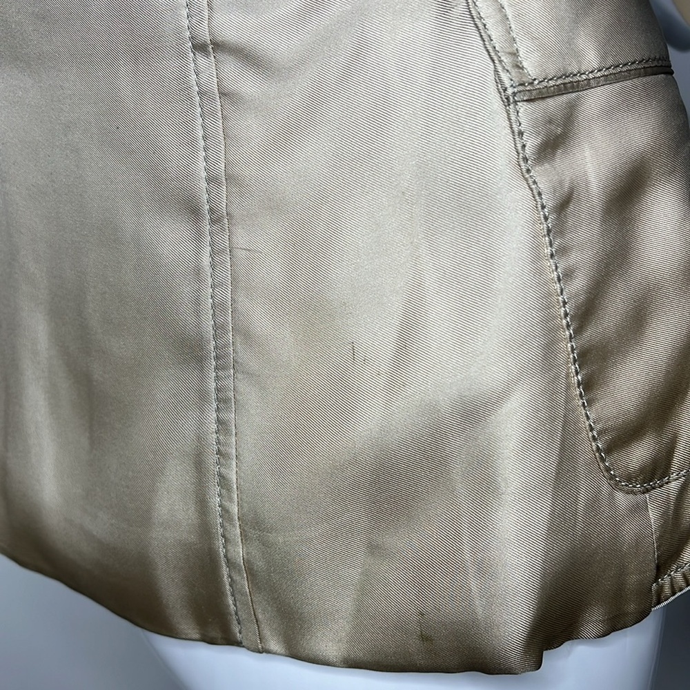 Prada 100% Silk Sz 44 Cream Beige Gray Graduated Ombré Blazer Jacket - Picture 14 of 14